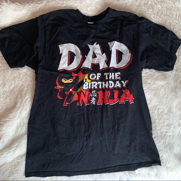 Kid,Dad and Mom Happy Birthday Ninja ThemeT-Shirts. Cupcake Toppers and Backdrop - Picture 9 of 16